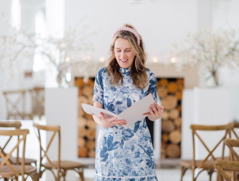 Wedding celebrant at Brinkburn northumberland