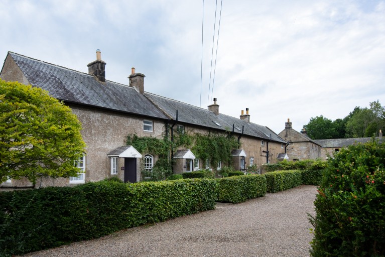 the cottages at Brinkburn Northumberland