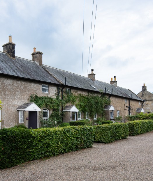 the cottages at Brinkburn Northumberland