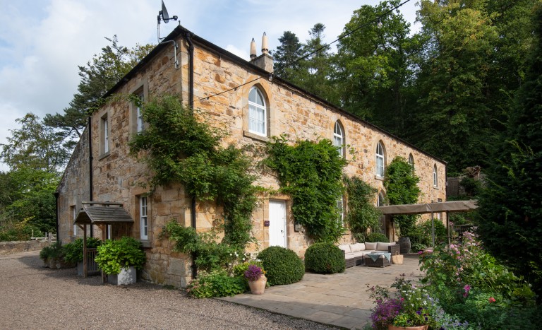 The front of The Stables group accommodation at Brinkburn