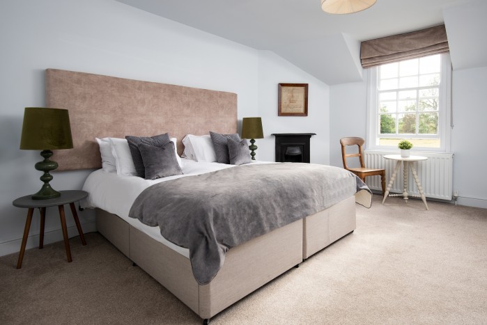 spacious family bedroom in rural dog friendly holiday cottage