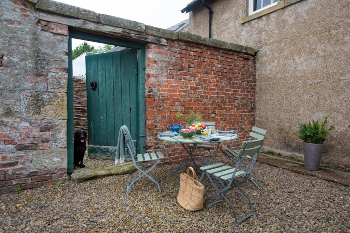 exclosed garden at Mullins house, brinkburn northumberland