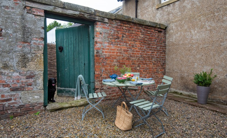 exclosed garden at Mullins house, brinkburn northumberland