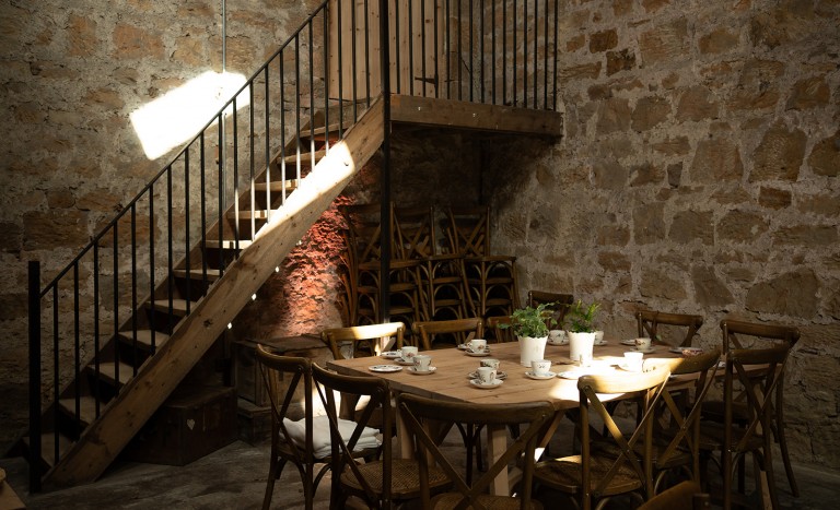 downstairs dining space the barn