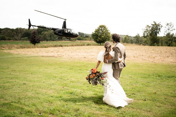 helicopter for weddings north east