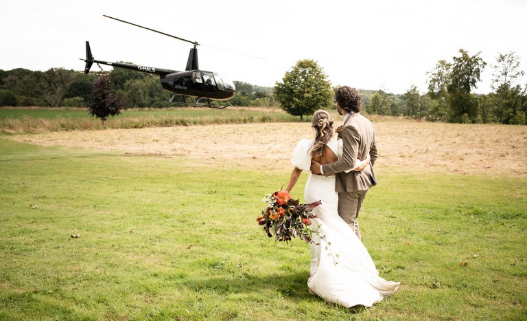 helicopter for weddings north east