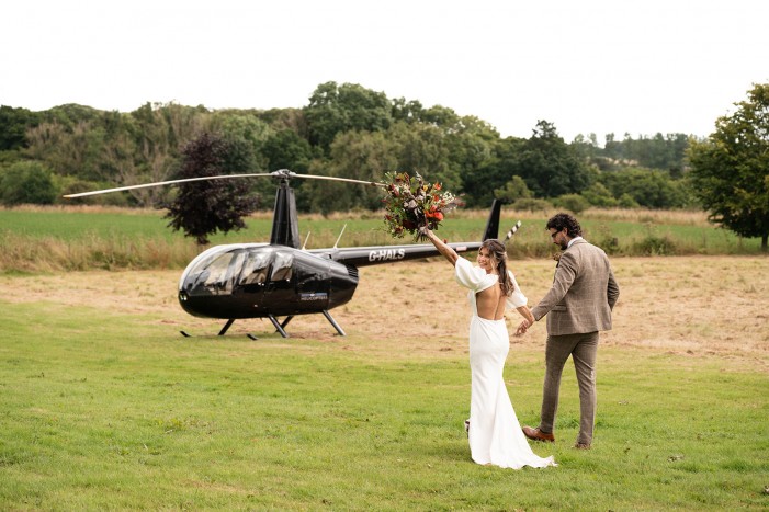 helicopter wedding hire
