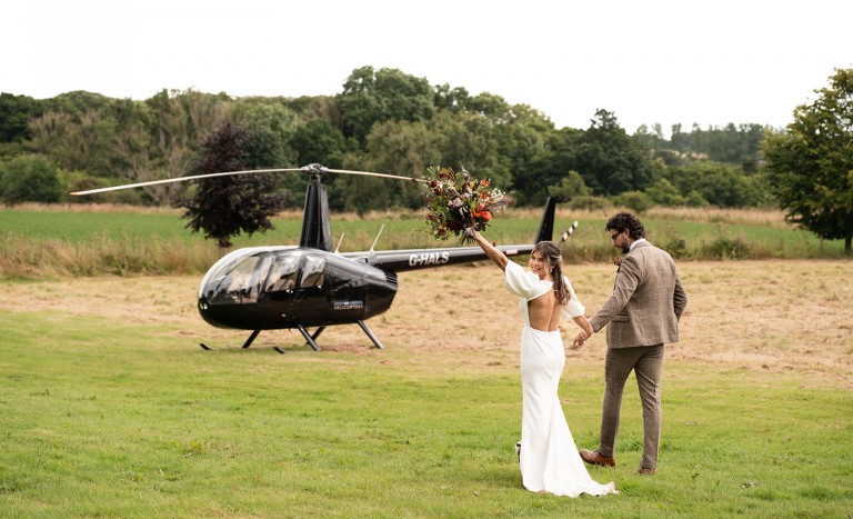helicopter wedding hire