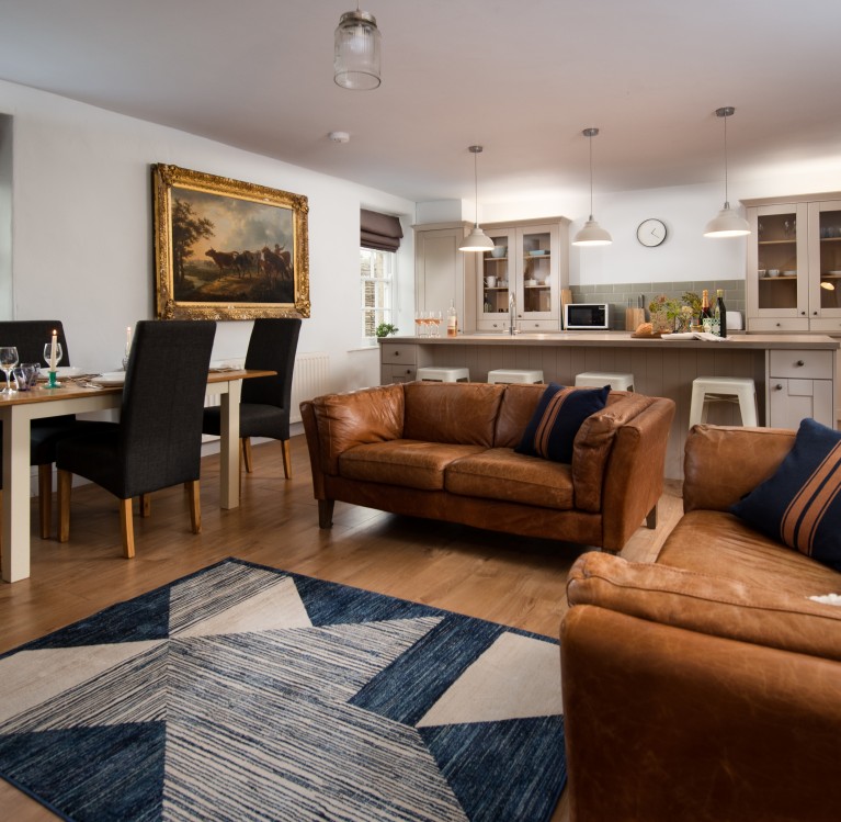 Large kitchen in a holiday cottage perfect for families