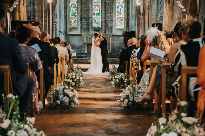 Brinkburn priory wedding ceremony