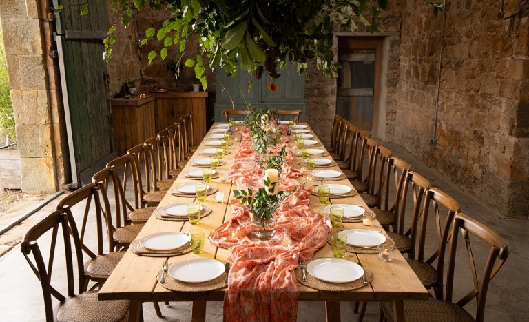 barn corporate retreat dining