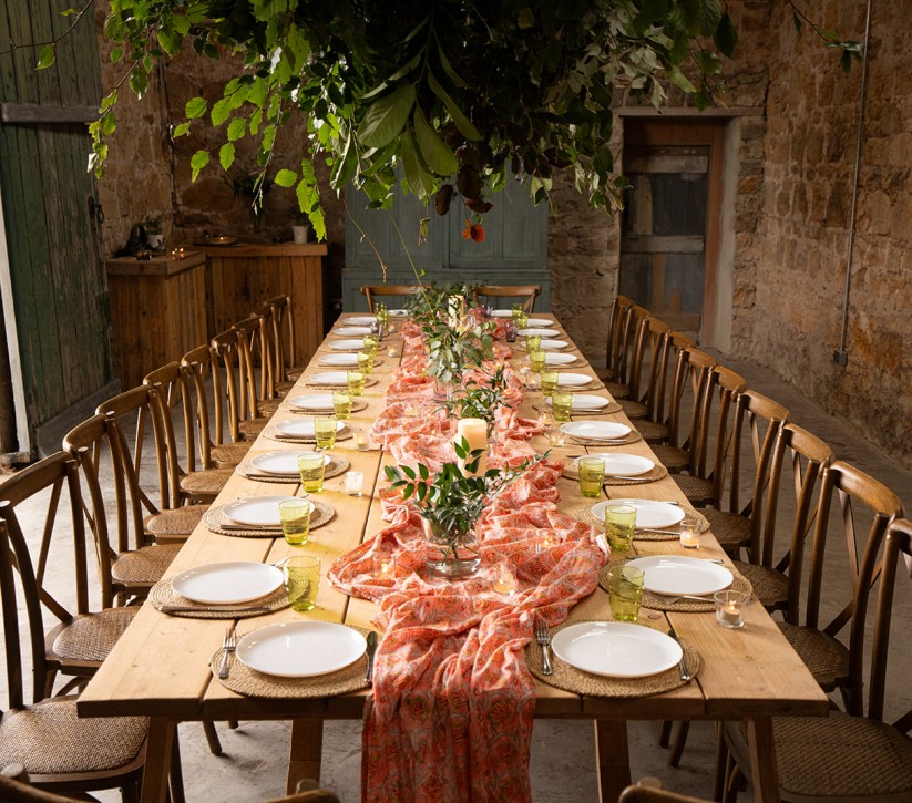 corporate dining in the barn at Brinkburn Northumberland