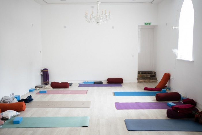 yoga mats ready for glass at Brinkburn Northumberland