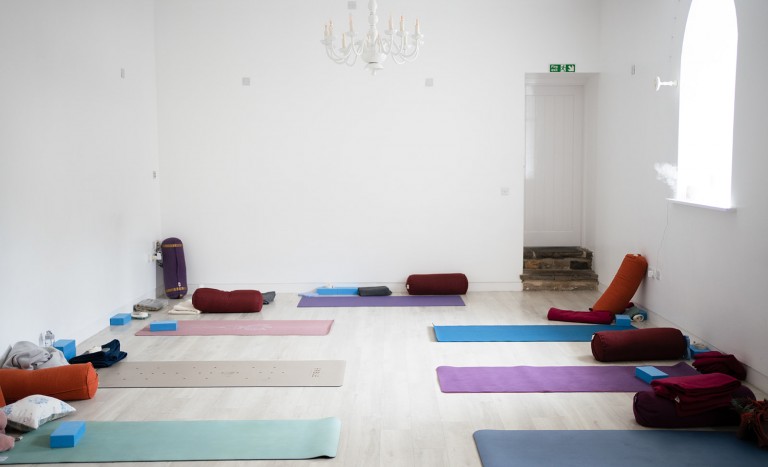 yoga mats ready for glass at Brinkburn Northumberland