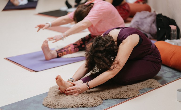 yoga in the barn at brinkburn