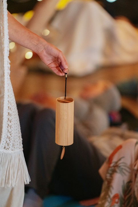 sound bath in the tipi at Brinkburn Northumberland