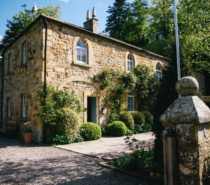 Stables accommodation with outside lights on