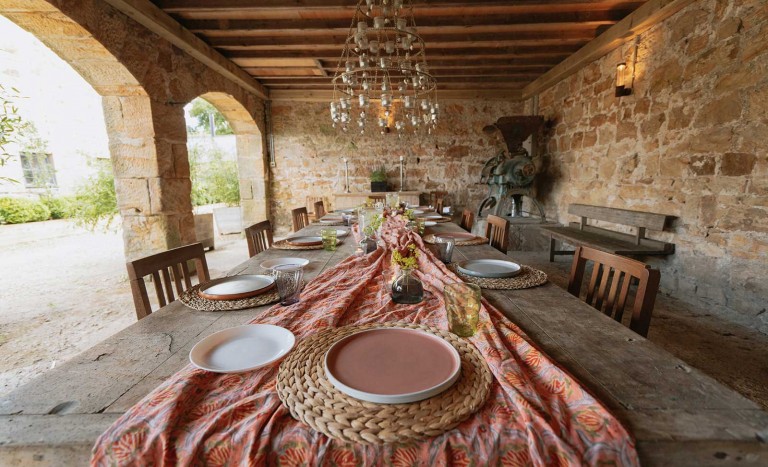 arches dining space yoga retreat