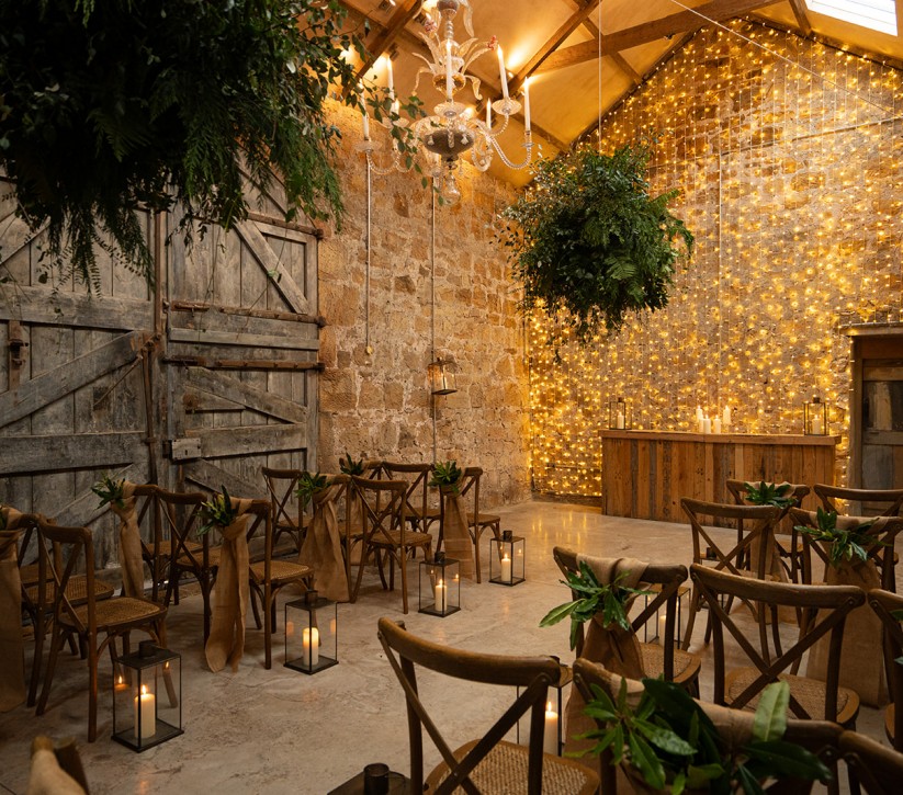 barn wedding ceremony northumberland