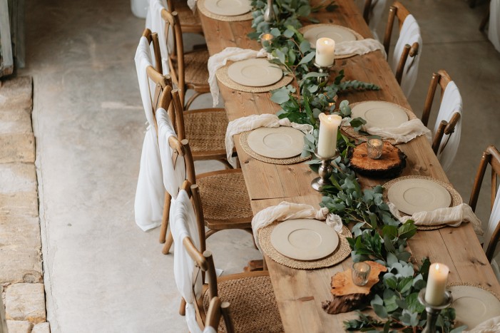 Al fresco wedding dining Northumberland