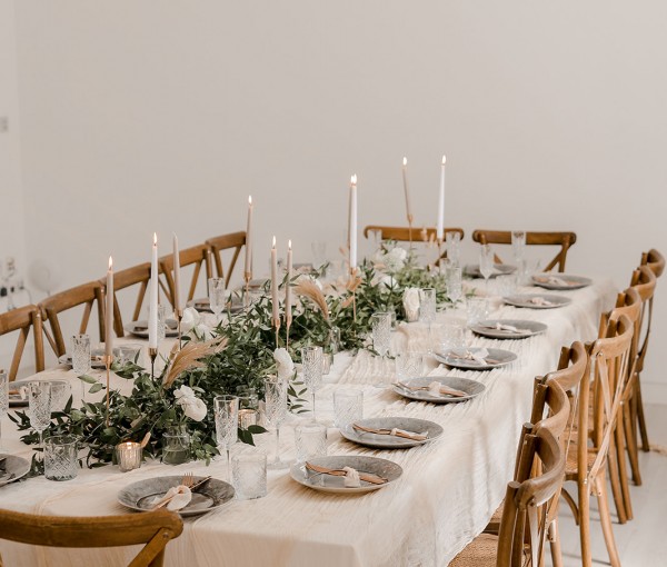 table for wedding feast at brinkburn