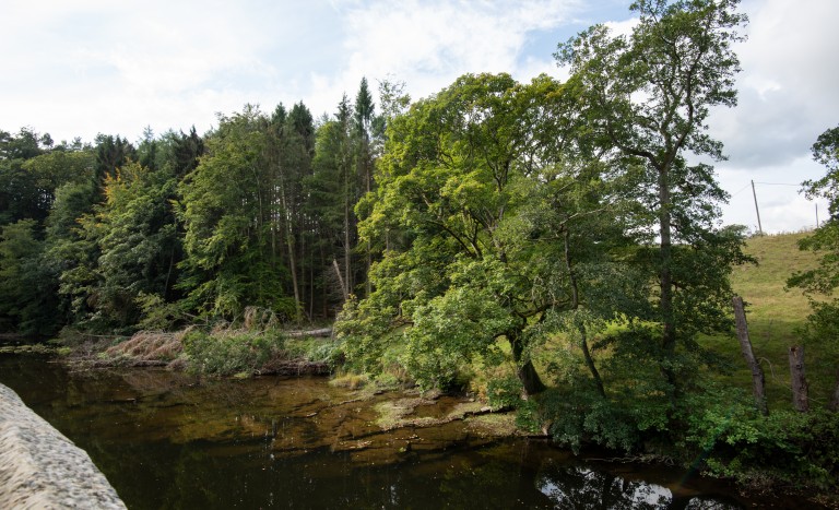 Wedding venue with river and woodland