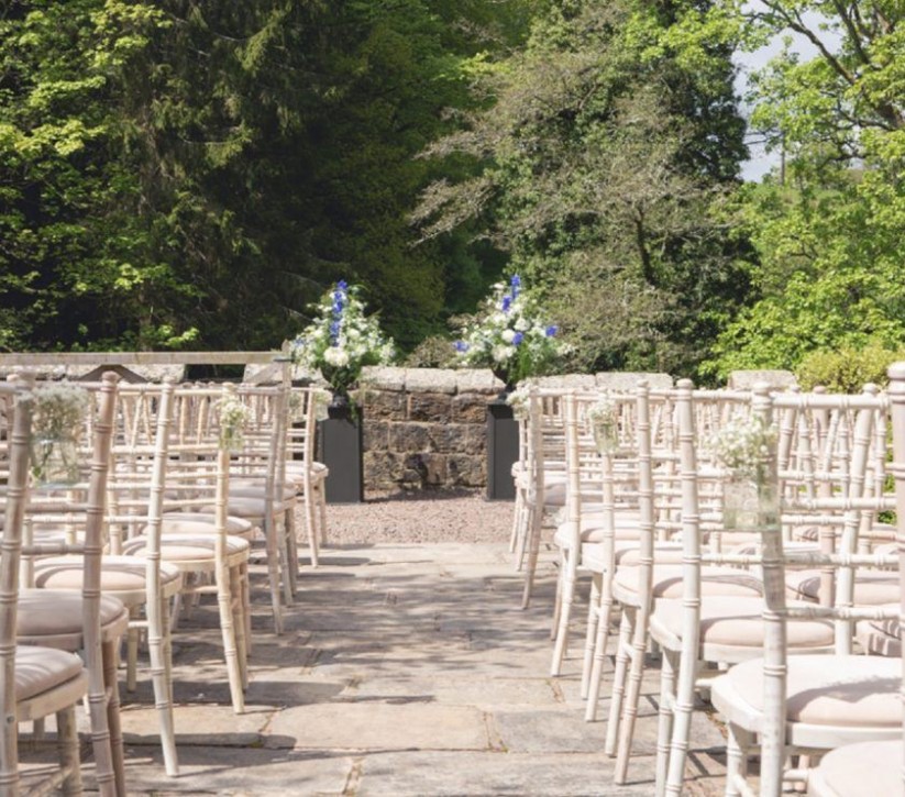 Outdoor wedding venue at Brinkburn Northumberland