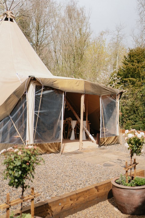tipi at Brinkburn Northumberland wedding