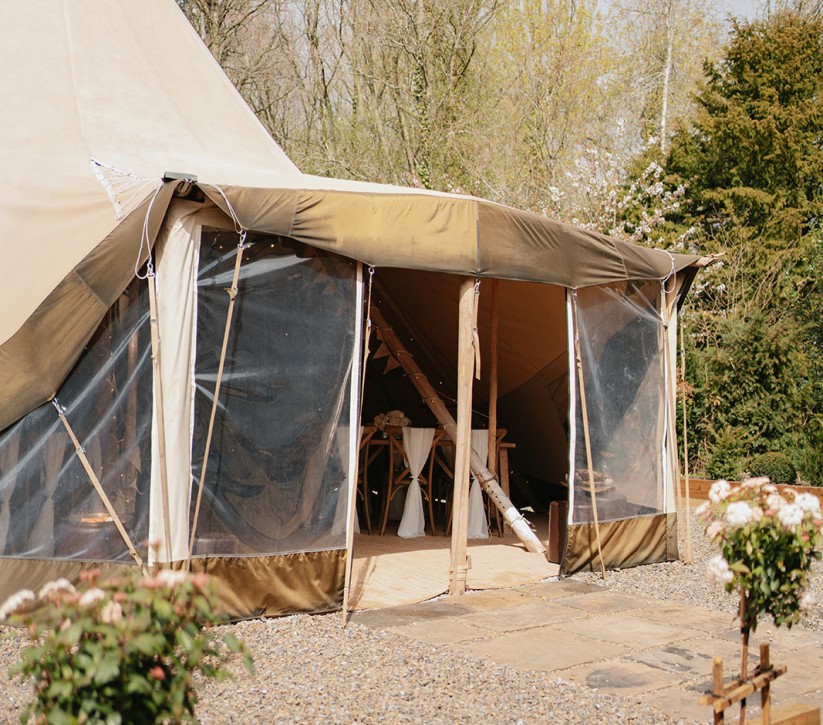 tipi at Brinkburn Northumberland wedding