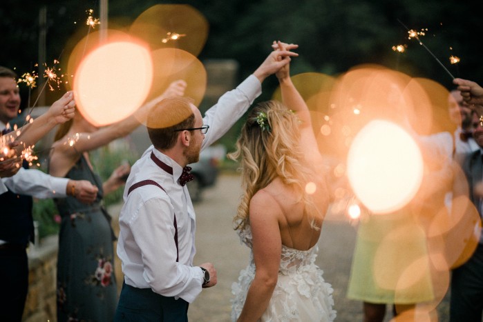 First dance sparklers wedding
