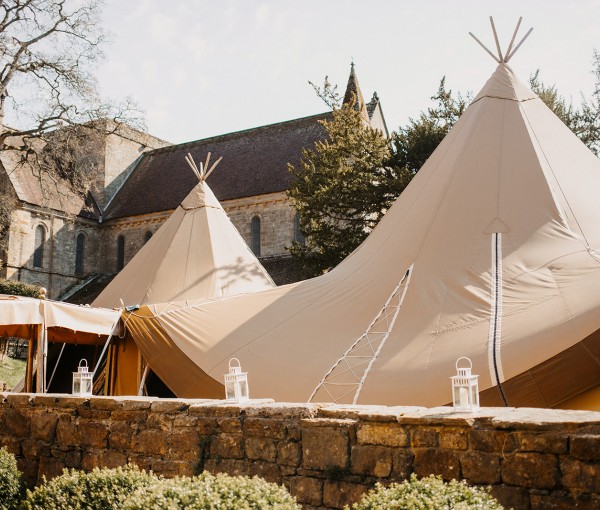 Wedding packages midweek wedding in Brinkburn Northumberland tipi