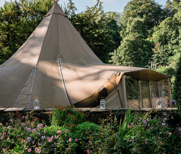 Wedding packages midweek wedding in Brinkburn Northumberland tipi
